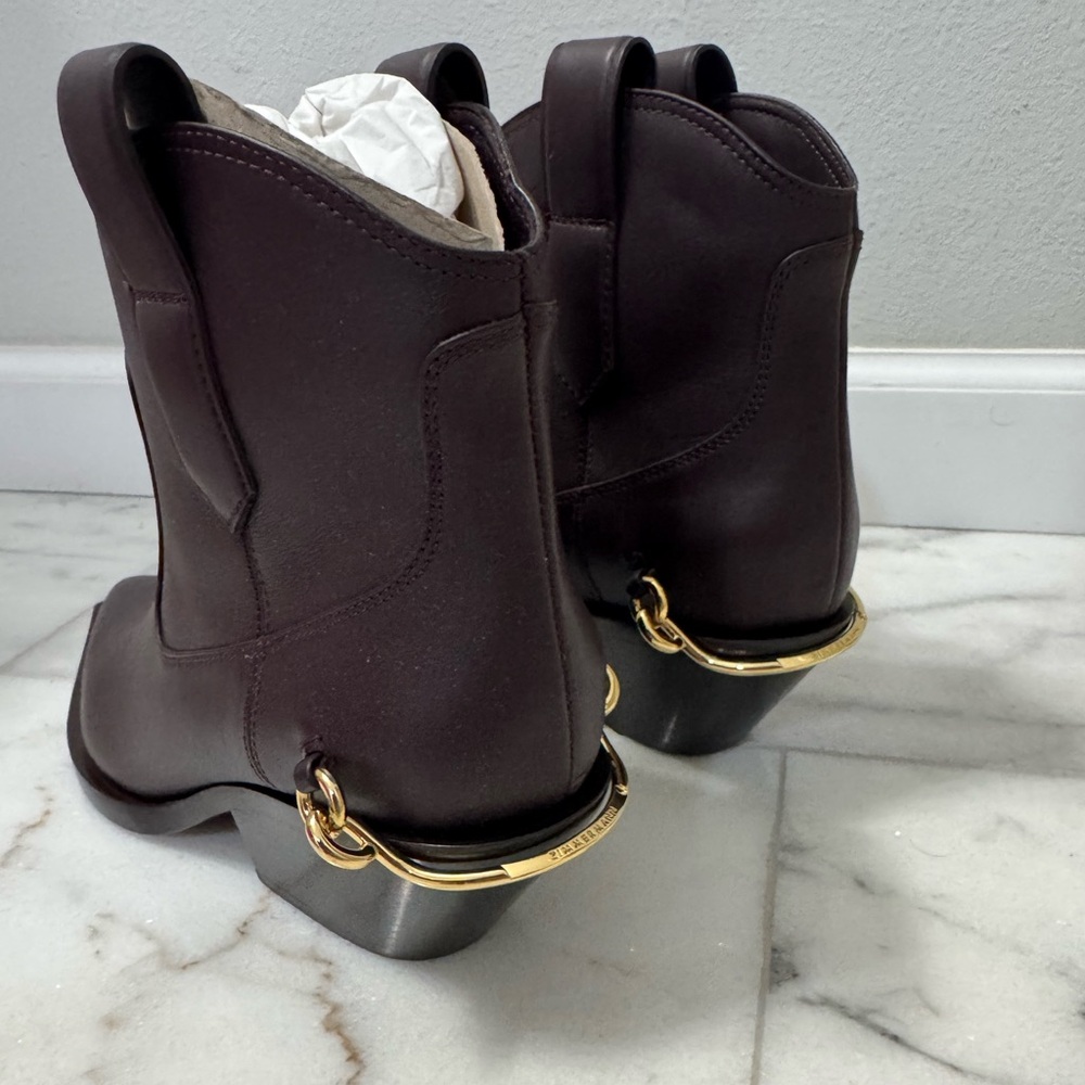 Zimmermann Dark Brown Leather Pointed Ankle Boots Duncan - Picture 2 of 6
